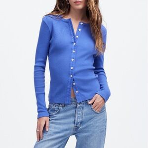 Madewell Blue Long Sleeve Tee
